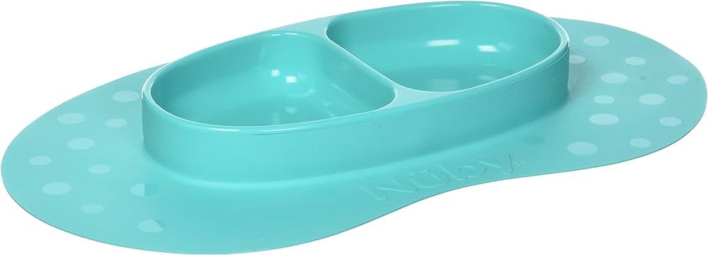 Nuby Sure Grip 100% Silicone Section Plate, Aqua | Amazon (US)