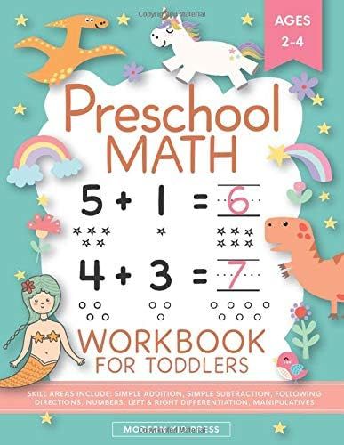 Preschool Math Workbook for Toddlers Ages 2-4: Beginner Math Preschool Learning Book with Number ... | Amazon (US)