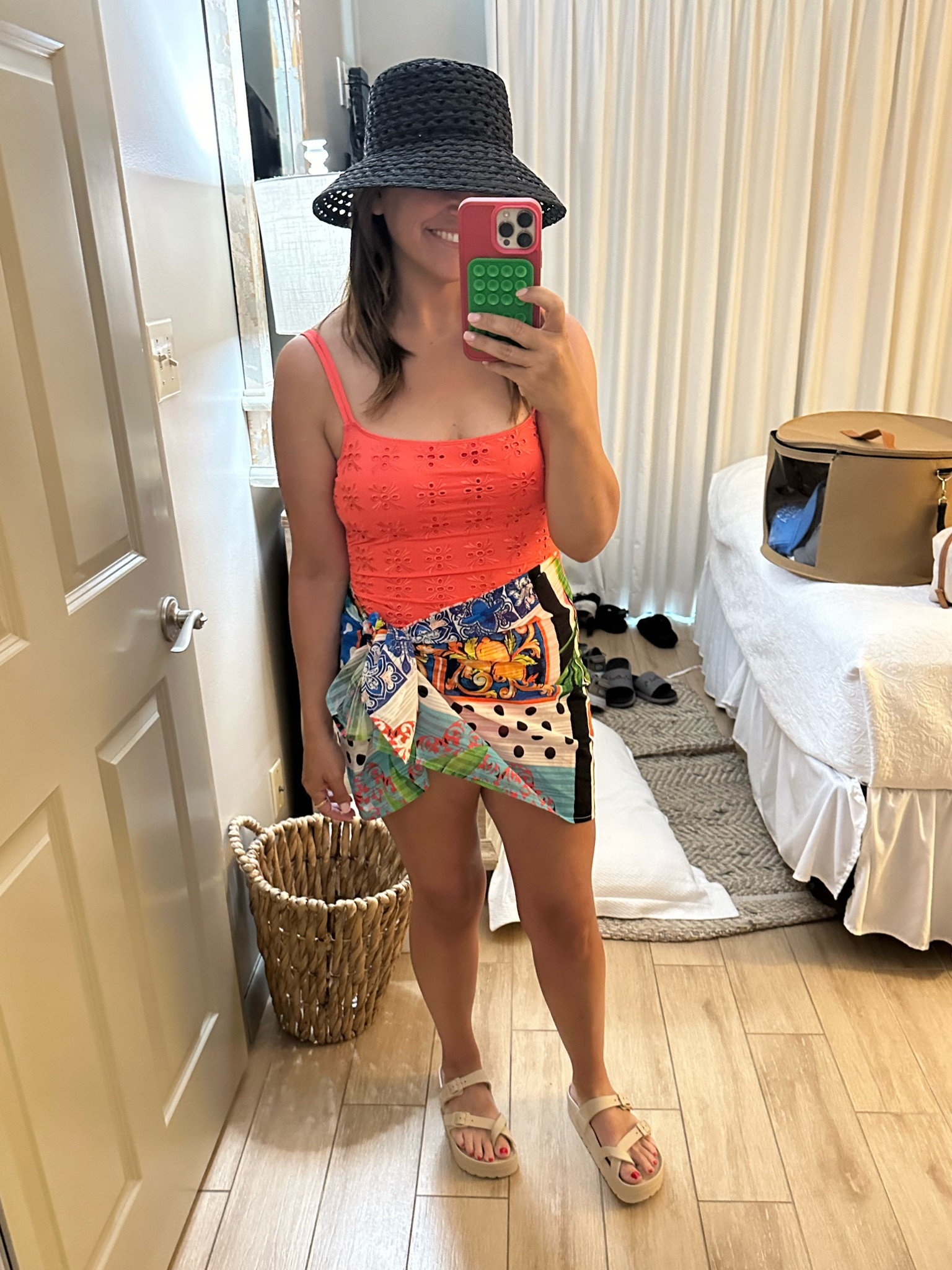 Beach Look Day 2

My swimsuit is on major sale and from one of my favorite brands. The support is so good! Also comes in Navy! I am wearing a size 6. 

This sarong is one of my favorites. It’s so beautiful and gives me Italy vibes. So colorful so it goes with a lot of different swimsuits. I love a sarong, especially when it’s even too hot to throw on a full cover up and easy to toss in the beach bag! 

#LTKSummerSales #LTKStyleTip #LTKSwim