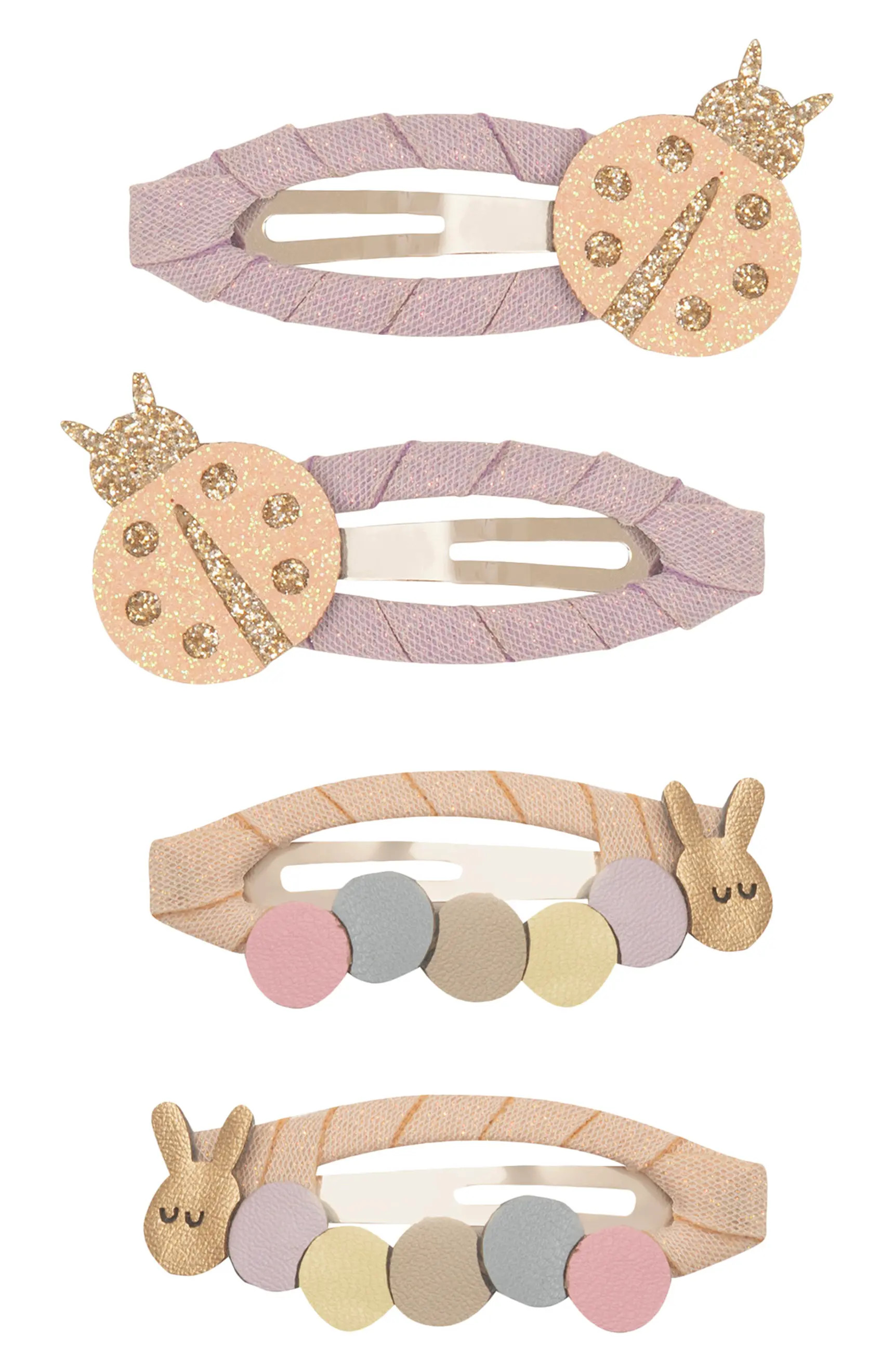 Mimi & Lula Kids' Assorted 4-Pack Ladybug & Caterpillar Hair Clips | Nordstrom | Nordstrom