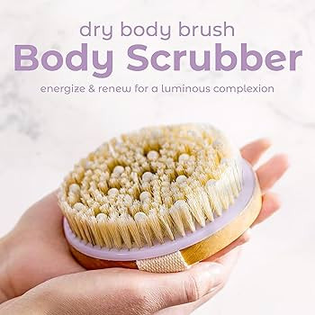 MainBasics Dry Brushing Body Brush for Lymphatic Drainage, Dry Skin, Cellulite, Blood Circulation... | Amazon (US)