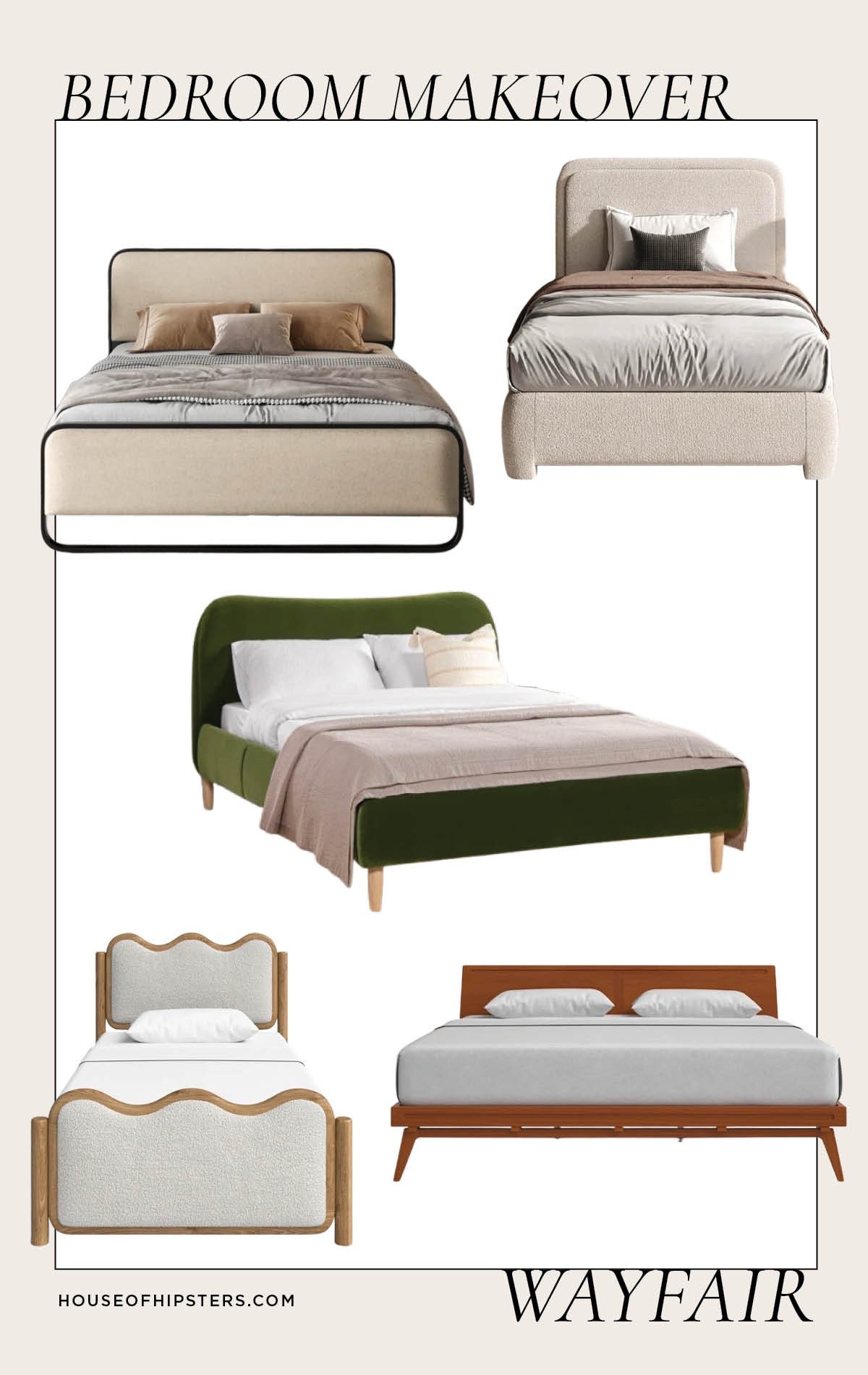 Affordable bed frames with a vintage inspired look and feel from Wayfair. 

@wayfair #wayfair #wayfairpartner 

Twin bed, modern bedroom decor, mid-century furniture, mid-century modern bed, mood board, interior design, home decor

#LTKStyleTip #LTKHome