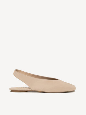 M.Gemi The Una Slingback Women's Flats, Size 39.5 in Sand Suede | M.GEMI