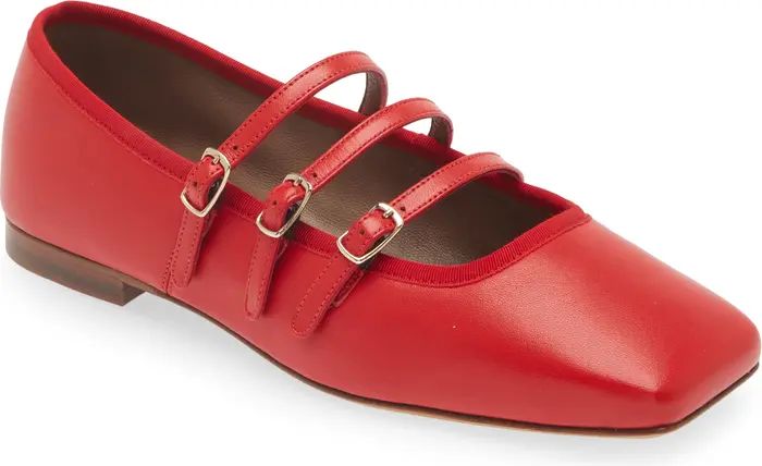 Mansur Gavriel Square Toe Mary Jane Flat (Women) | Nordstrom | Nordstrom