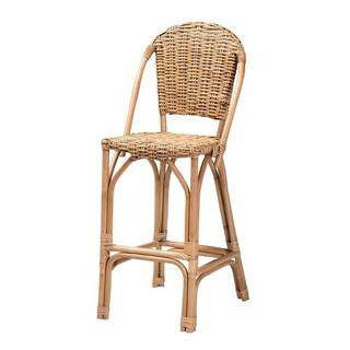 bali & pari Neola 44.5 in. Natural Rattan Bar Height Bar Stool 217-12736-HD - The Home Depot | The Home Depot