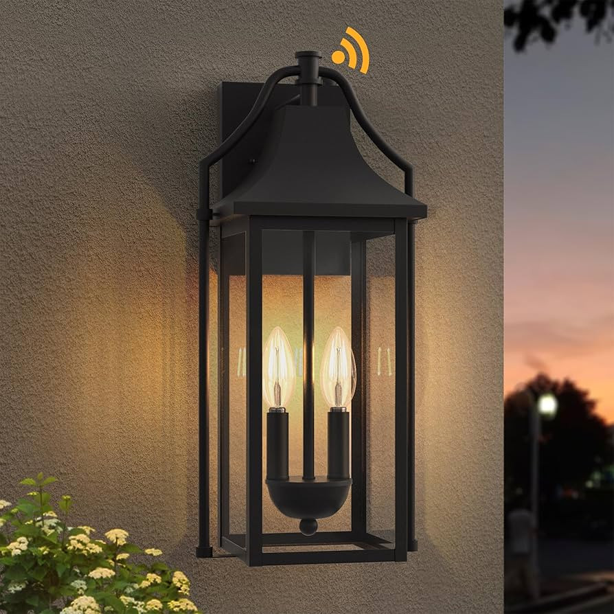 𝟏𝟖𝑰𝑵 Outdoor Wall Sconce Fixture, Dusk to Dawn Patio Lights Waterproof Exterior Lante... | Amazon (US)