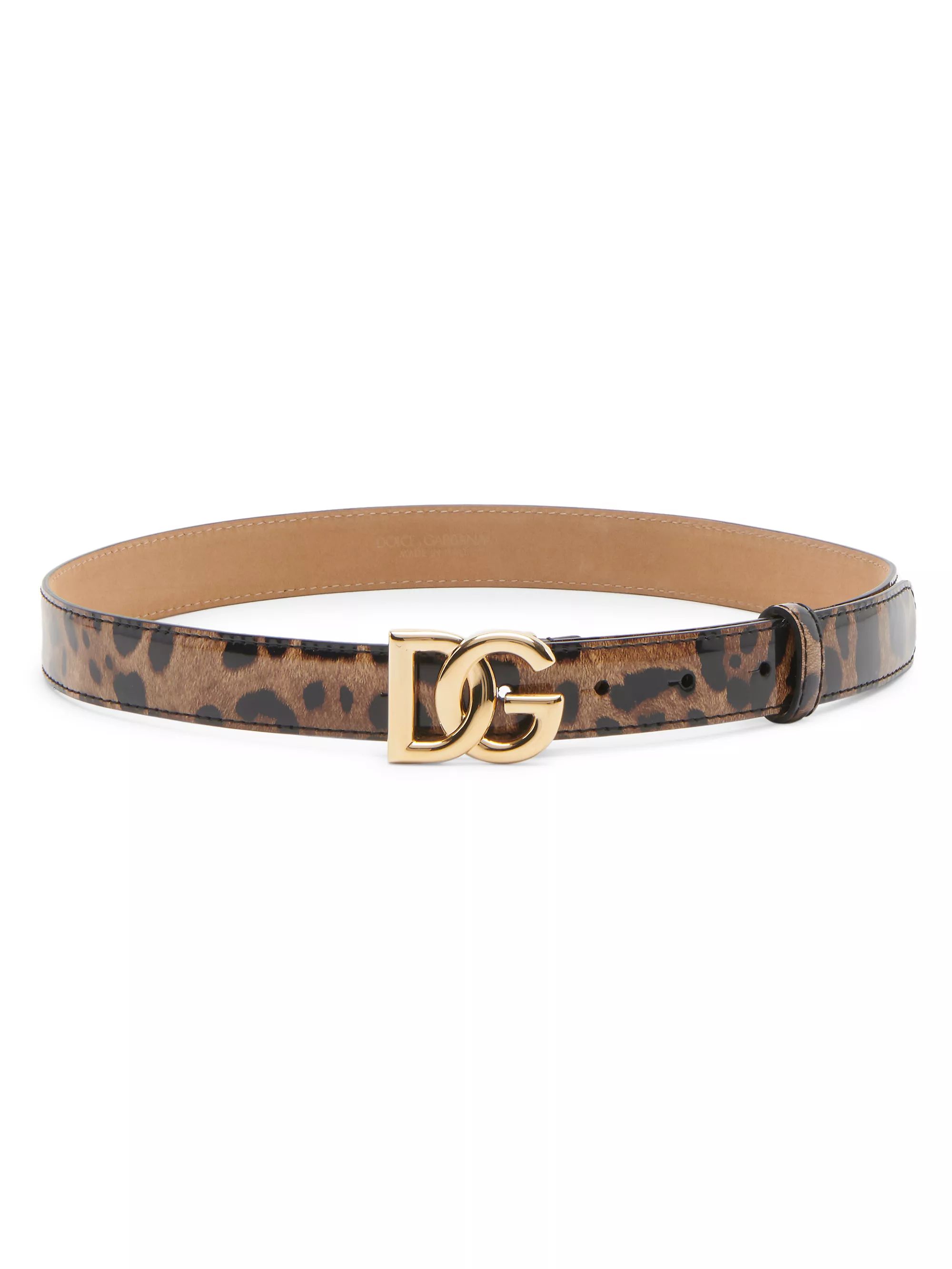 Leopard-Print Leather Belt | Saks Fifth Avenue