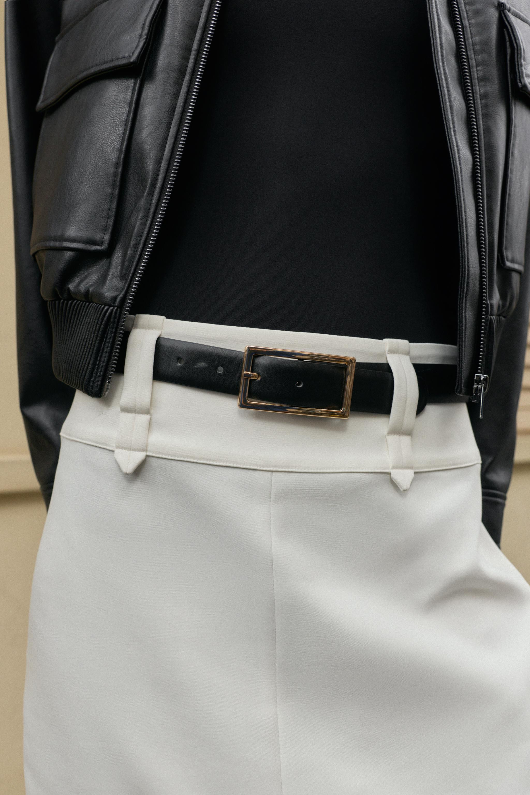 BELTED PENCIL MIDI SKIRT | Zara US