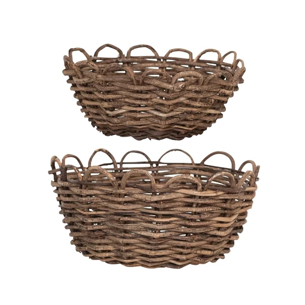 Scalloped Orchard Baskets | Monika Hibbs Home