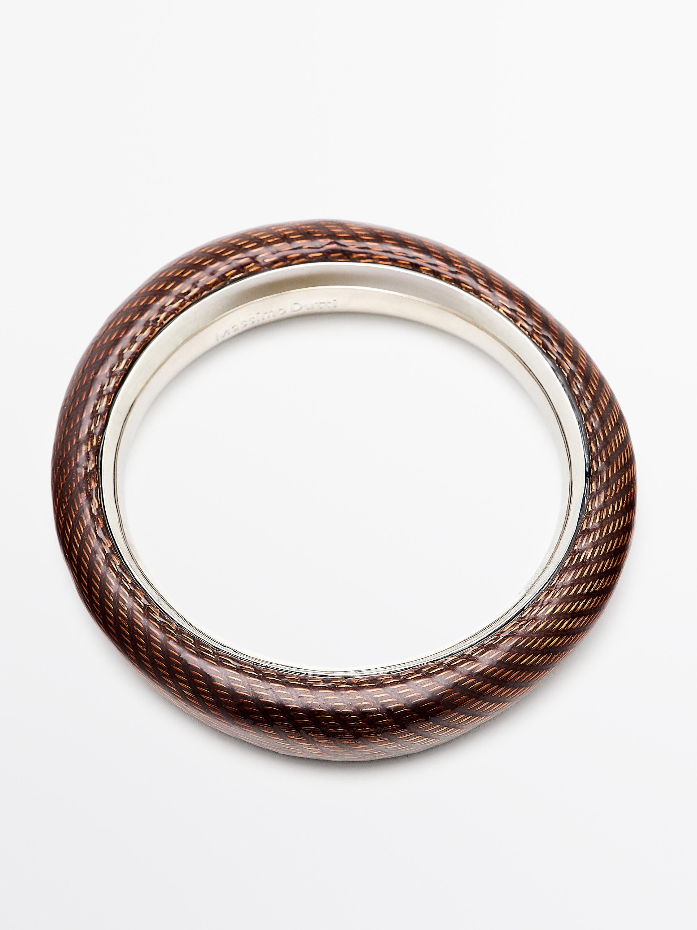 Textured enamelled bracelet | Zara US