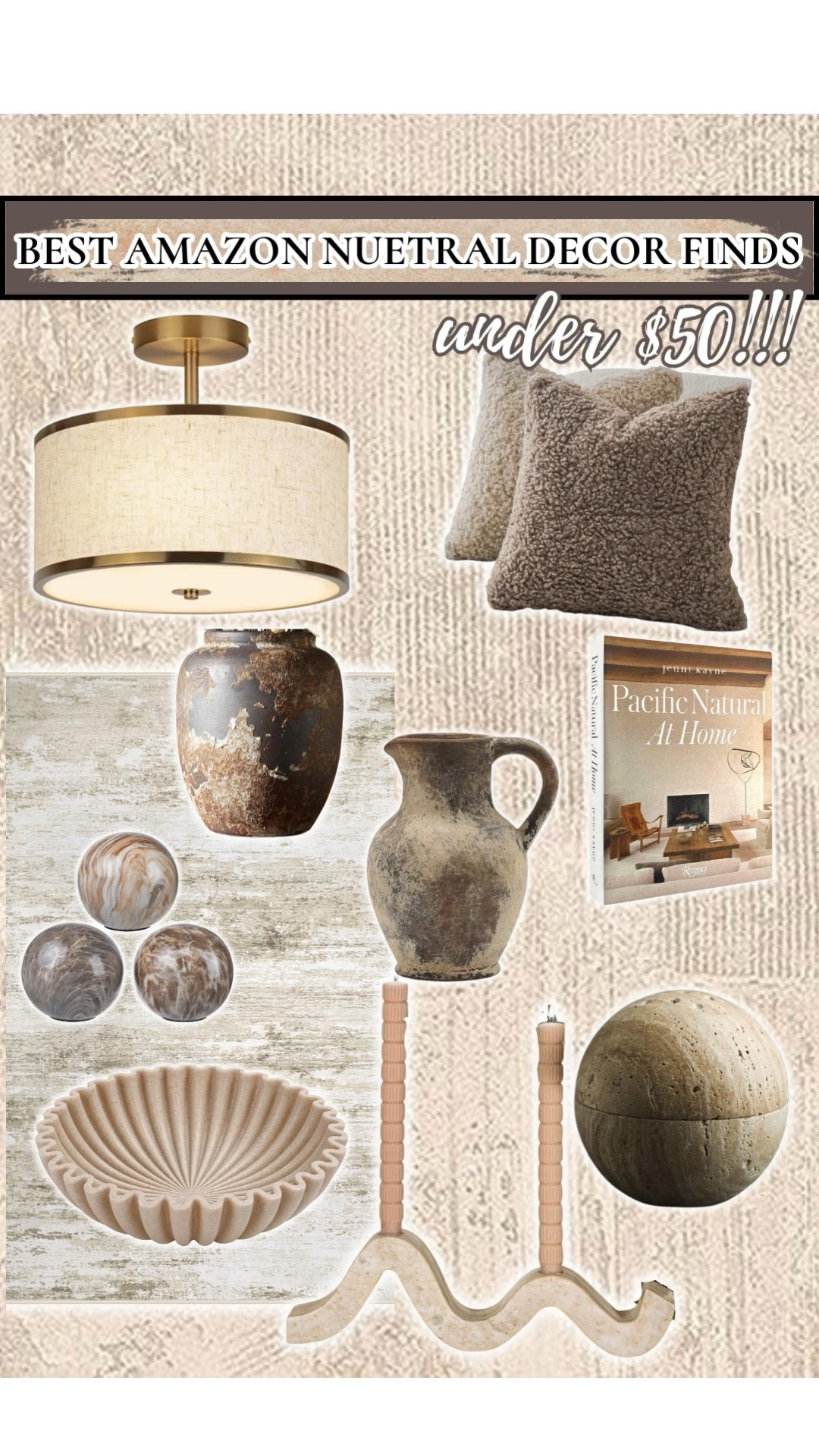 Create a warm, cozy neutral living room with these affordable under $50 Amazon decor finds. Perfect for beige, minimalist, and modern neutral homes. Save for later 🤍

#LTKSeasonal #LTKHome #LTKdayinmylife