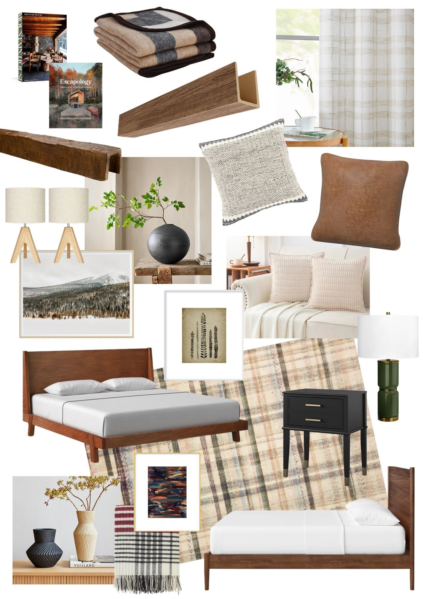 This week’s featured home décor mood board design is all about creating a cozy cabin bedroom! Cuddle-worthy textiles, earthy colors, the prettiest plaid rug you’ve ever seen, and even a couple of on-theme coffee table books —it’s all linked here ⭐️

#LTKHome #LTKFindsUnder50 #LTKFindsUnder100