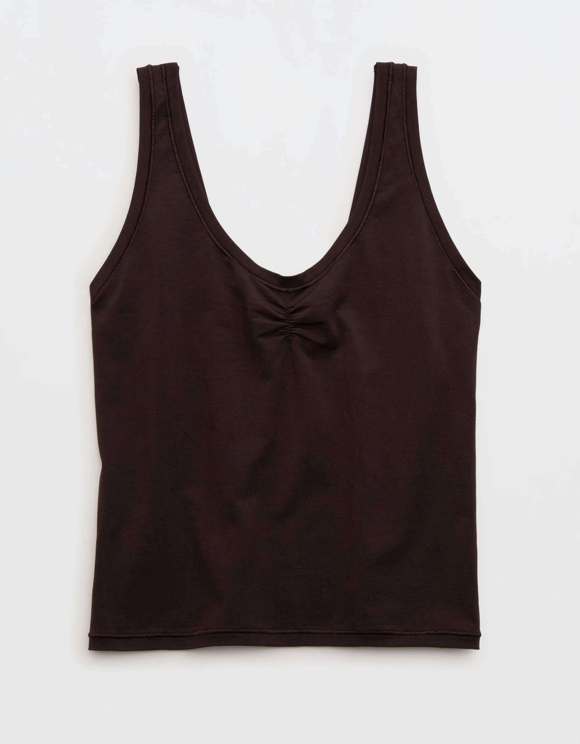 SMOOTHEZ Cotton Blend Ruched Tank Top | Aerie