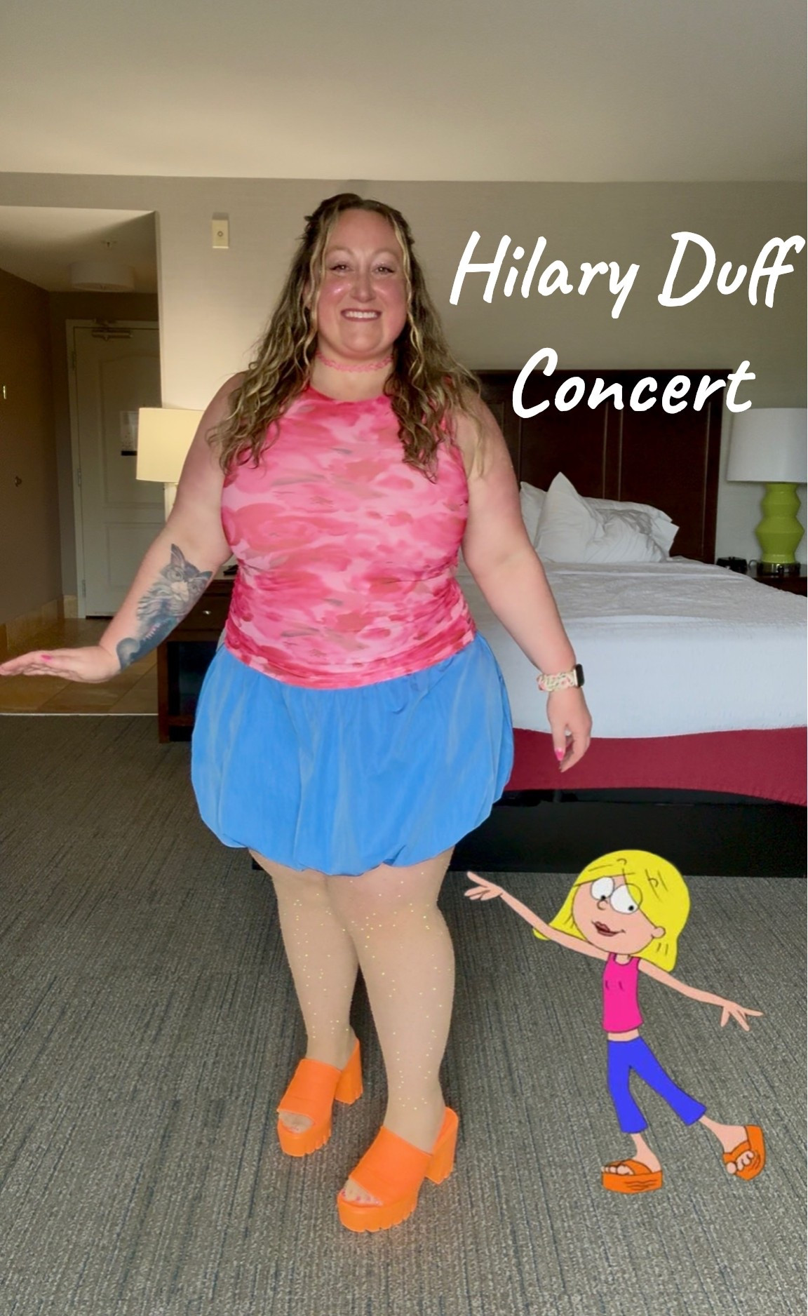 I got to go to the Hilary Duff concert last night, and I got so many compliments on my Lizzie McGuire inspired outfit. 🤗 All exact items linked!

SIZES:
Top: XL
Skort: XXL
Tights: XXL
Shoes: 8 TTS

#LTKgrwm #LTKootd #LTKMidsize