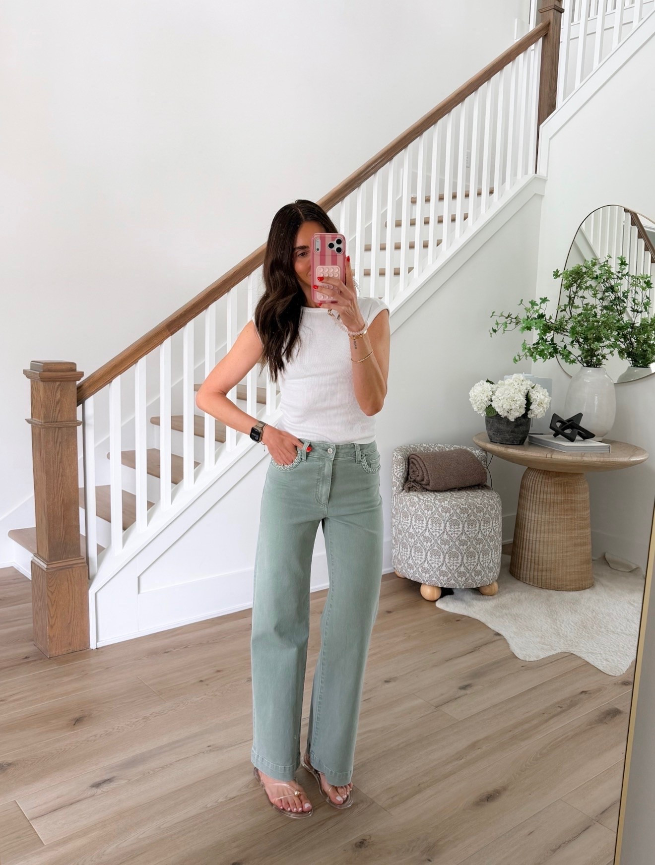 This is such a good everyday staple. The straight leg denim is the kind of piece that instantly makes your basics feel more intentional. High rise, easy fit, and the perfect soft color for summer that still works with everything in your closet. It’s one of those pairs you’ll end up reaching for on repeat because it dresses up or down without trying too hard.

Anthropologie Code: ANNAB20 for 20% off $100+

Sage green denim, straight leg jeans, summer denim outfit, elevated basics, neutral outfit ideas, casual chic style, everyday wardrobe staples, effortless style, amazon fashion find, minimal summer outfit, annabrstyle

#LTKootd #LTKSeasonal #LTKOver40
