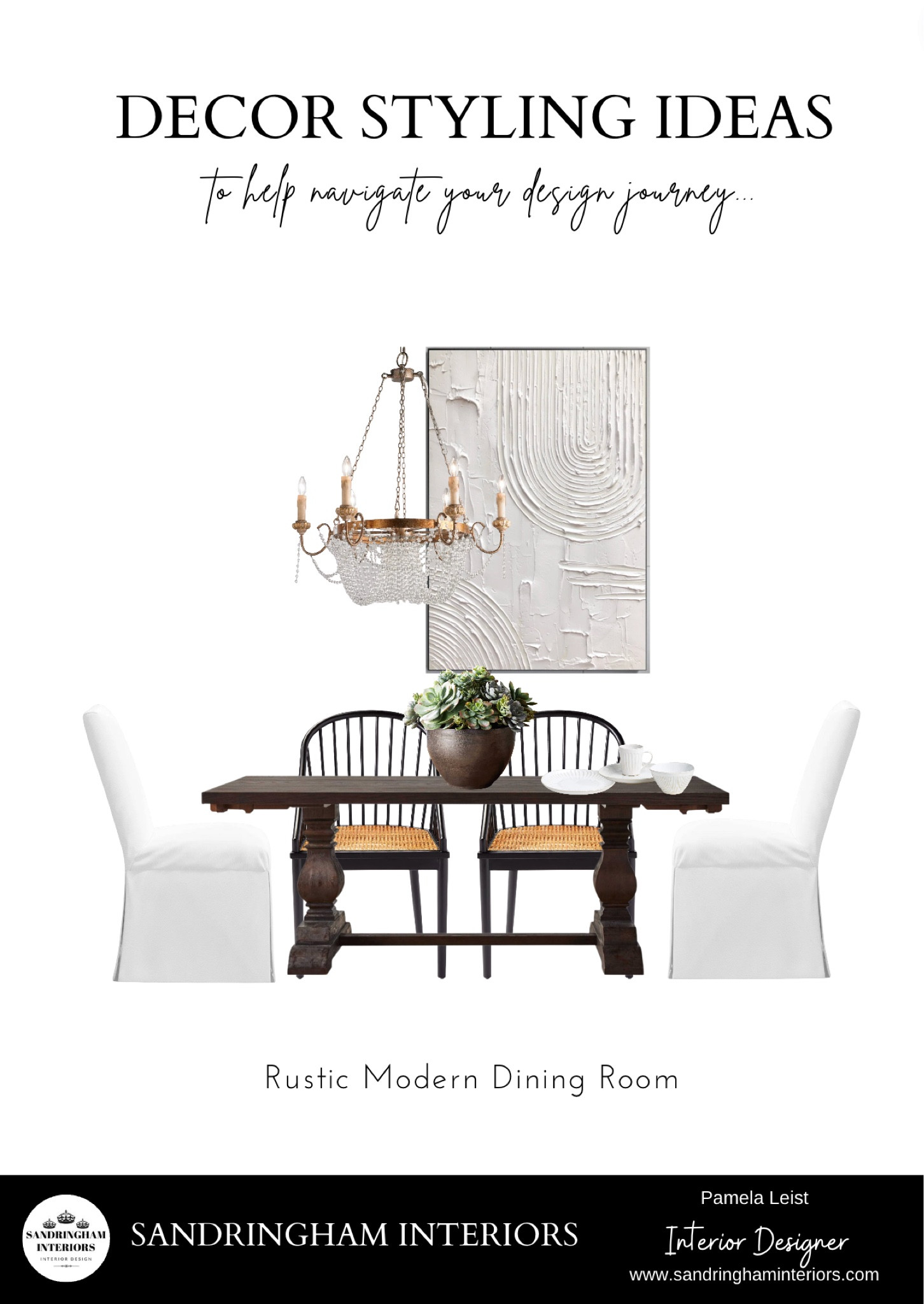 Rustic Modern Glam Dining Room Home Decor

Dining table
Dining chairs
Slip covered chairs
Abstract wall art
Chandelier
Dinnerware

#LTKhome