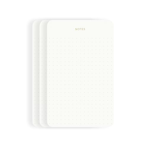 Small Dotted Notepads for Work, Gold Foil, 6.3 x 3.9 in, 3 Pack, 225 Sheets | Amazon (US)