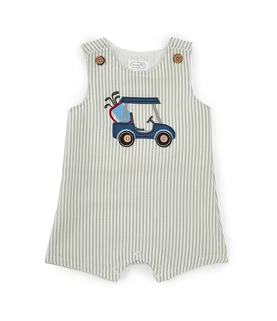 Mud Pie Baby Boys Newborn-18 Months Sleeveless Striped Golf Cart Applique Seersucker Shortall | D... | Dillard's