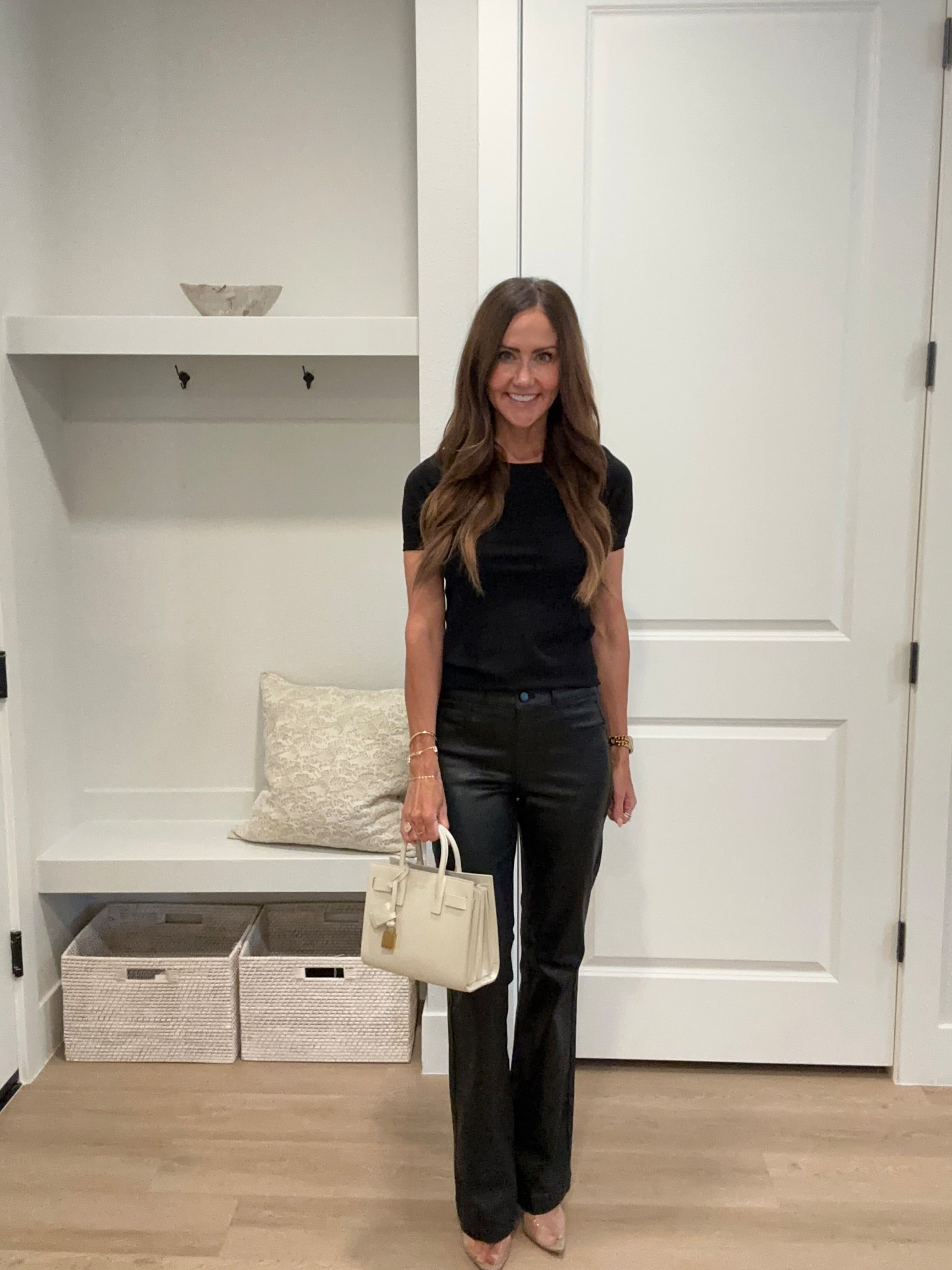 Wearing xxs and 00 in sweater and leather coated trousers currently 30% off 🖤

#LTKHoliday #LTKOver40 #LTKStyleTip