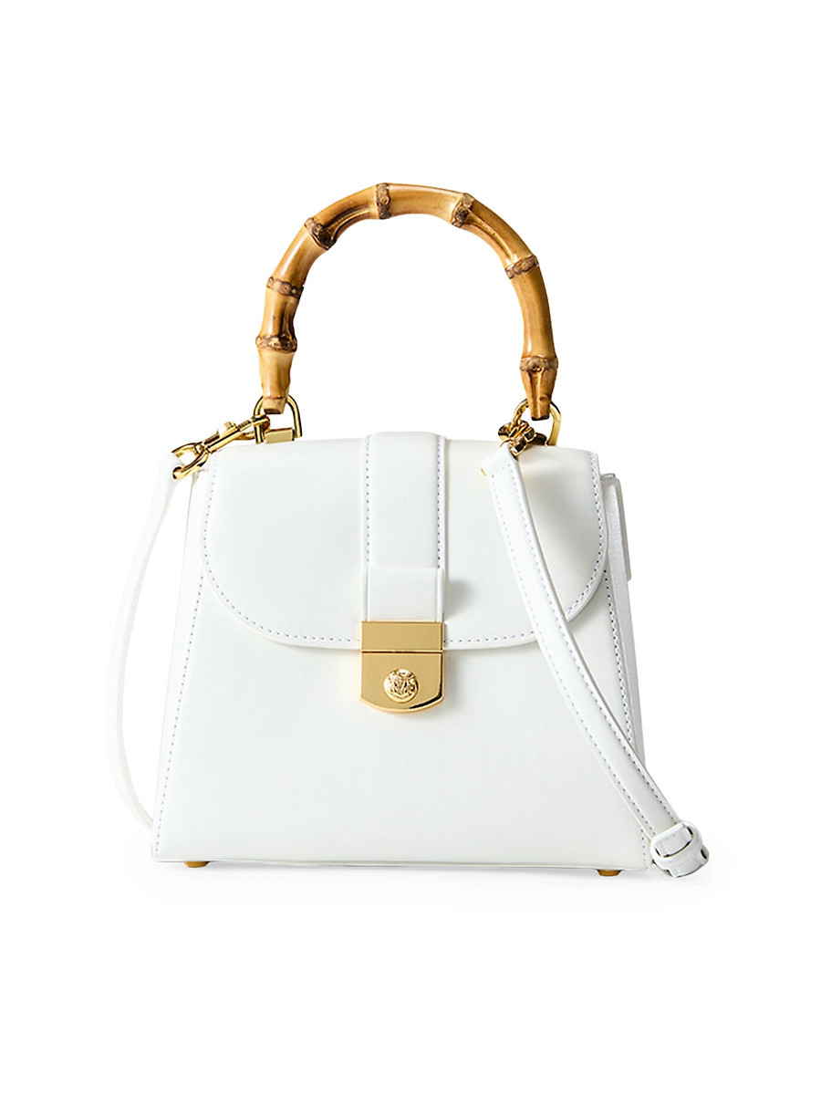 Women's Bamboo Avenue Leather Top Handle Bag - Off White | Saks Fifth Avenue