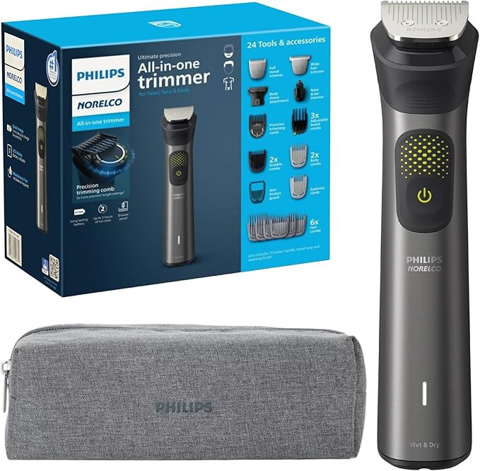 Philips Multigroom Series 9000 24-in-1 Trimmer Beard, Hair & Body Grooming Kit | Precision Trimmi... | Amazon (US)