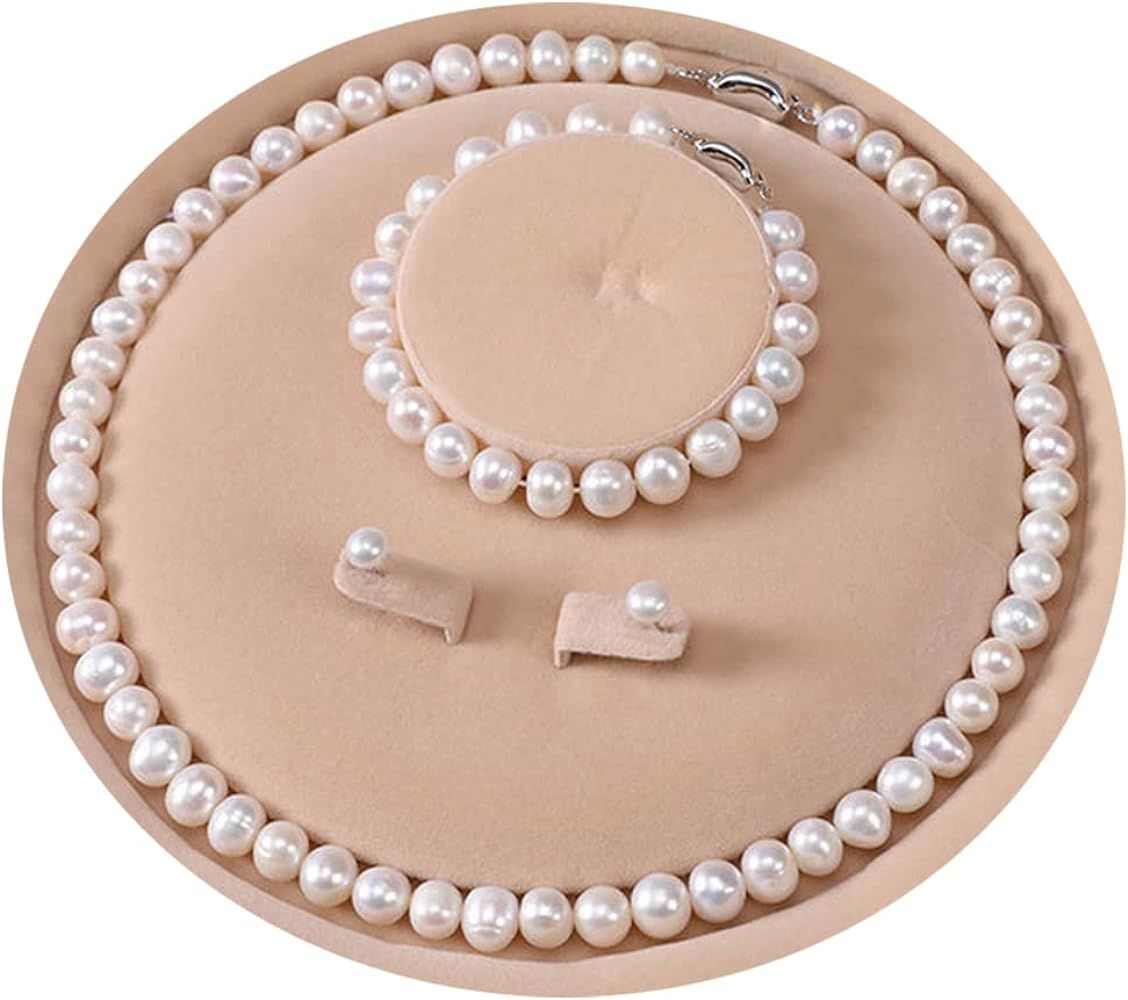 Freshwater Cultured Pearl Necklace Set Includes Stunning Bracelet and Stud Earrings Jewelry Set f... | Amazon (US)