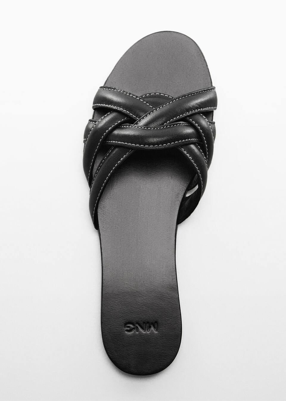 Leather straps sandals -  Women | Mango United Kingdom | MANGO (UK)