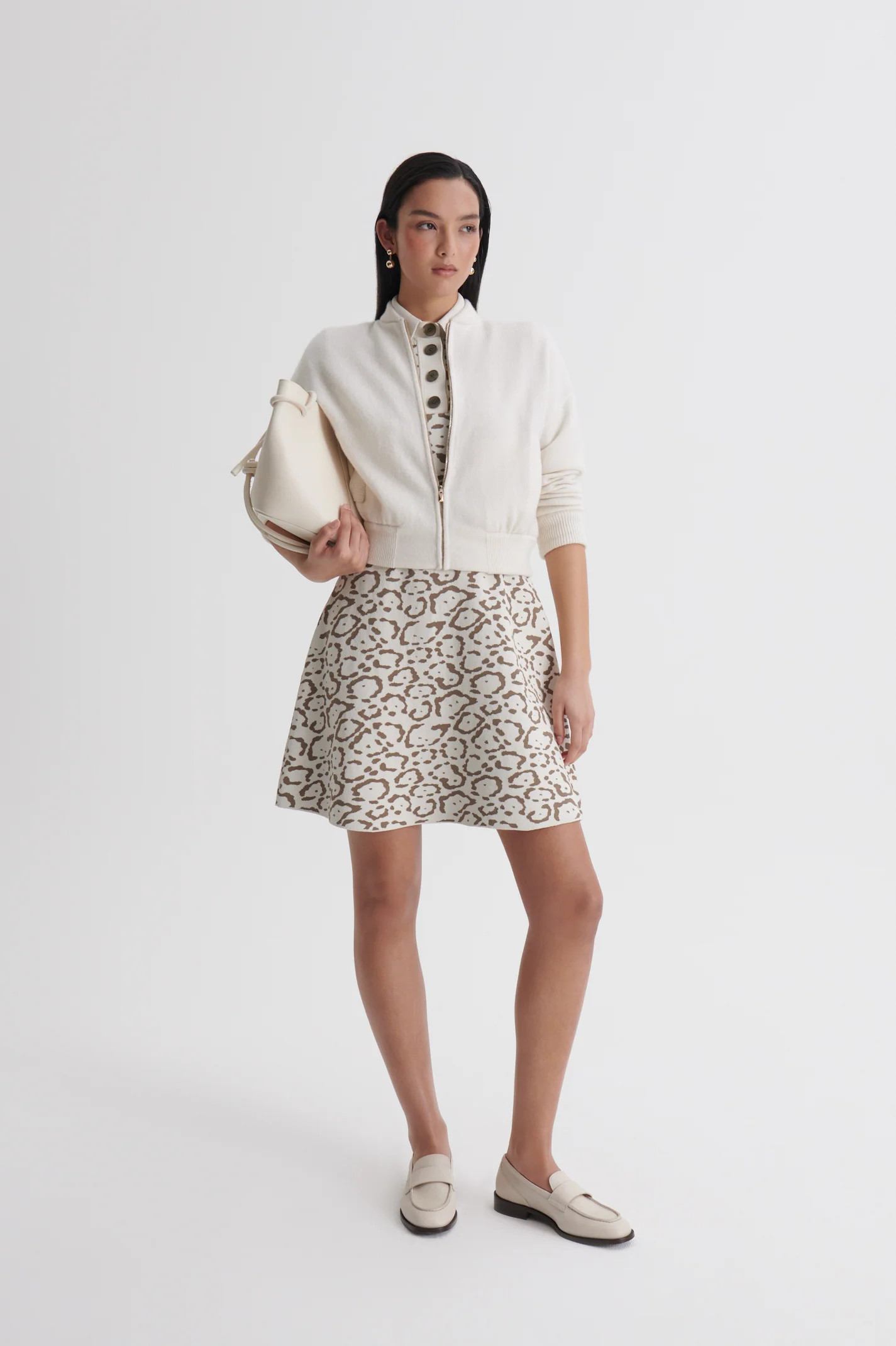 CASHMERE BOMBER - CHALK - Scanlan Theodore | Scanlan Theodore