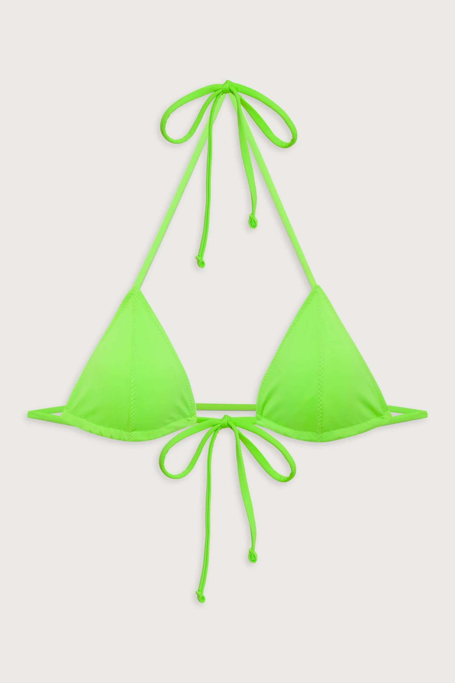 Coastal Micro Triangle Bikini Top - Green Glow | Frankies Bikinis