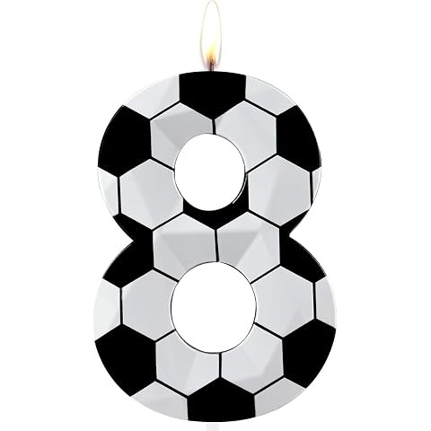 Amazon.com: FAMGift Soccer Birthday Candle - Number 8 Candle for Soccer Cake Topper, Sports Theme... | Amazon (US)