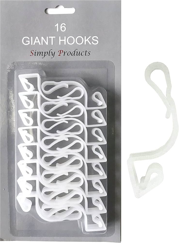 16 Giant Christmas Gutter Hooks Weatherproof Plastic for Hanging Outdoor Christmas String Lights,... | Amazon (UK)