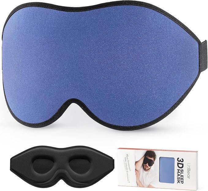 LitBear Sleep Masks, Light Blocking Eye Mask Sleeping for Women Men Side Sleeper, Soft 3D Comfort... | Amazon (US)
