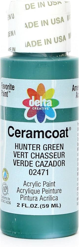 Delta Creative Ceramcoat Acrylic Paint in Assorted Colors (2 oz), 2471, Hunter Green | Amazon (US)