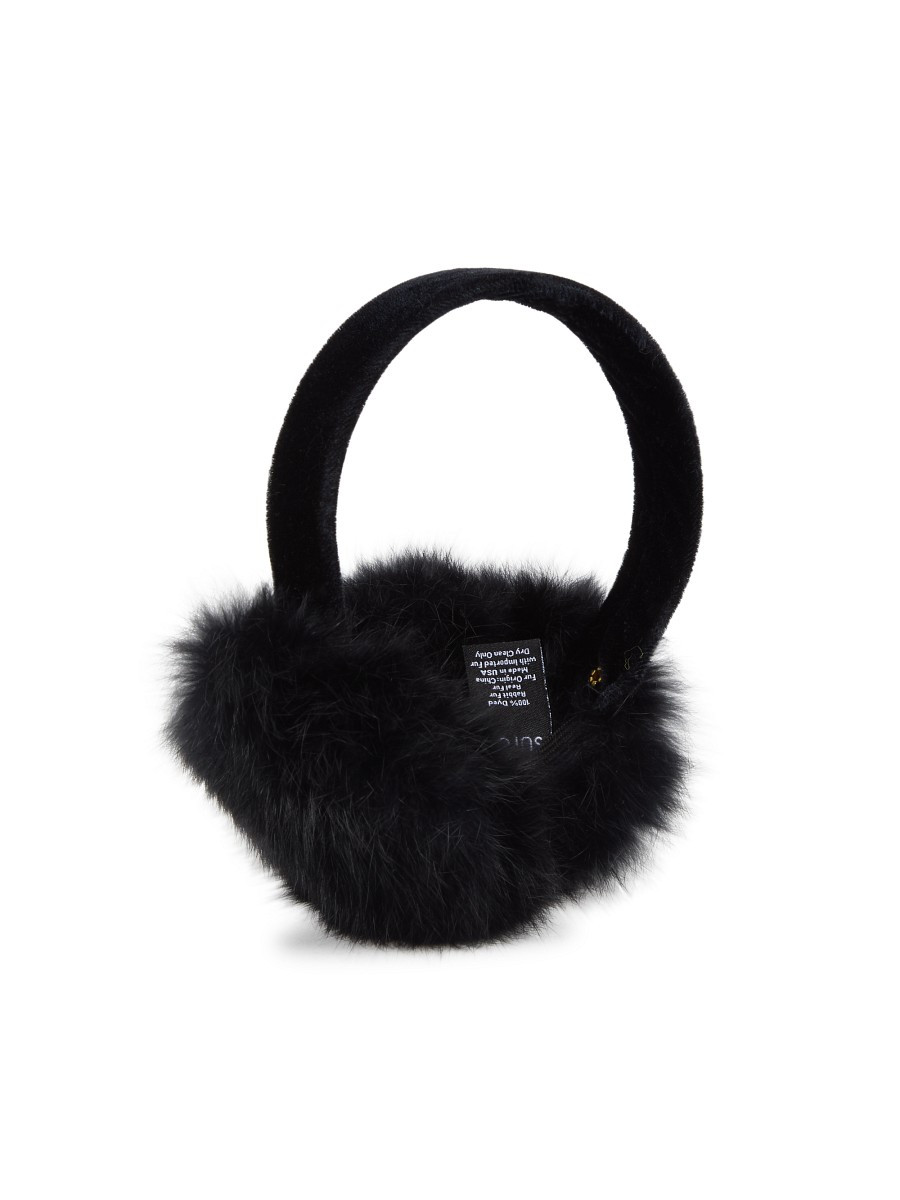 Surell Women's Rabbit Fur Earmuffs - Black | Saks Fifth Avenue OFF 5TH