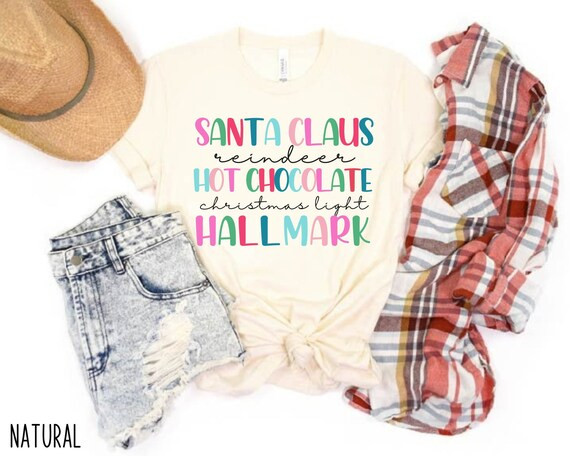 Santa Claus Shirt Christmas Hallmark Shirtchristmas | Etsy | Etsy (US)