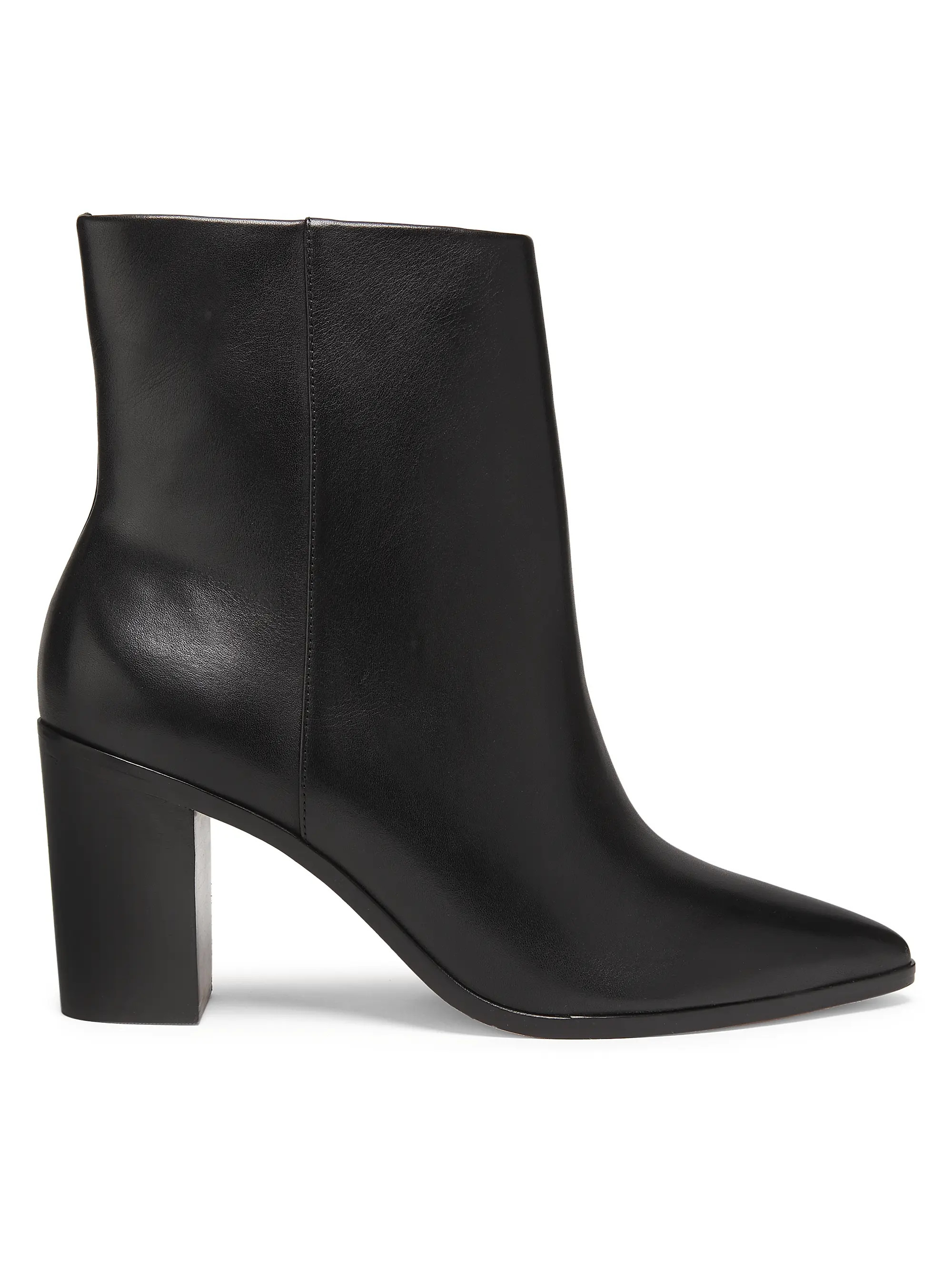 Classic 80MM Leather Block-Heel Booties | Saks Fifth Avenue