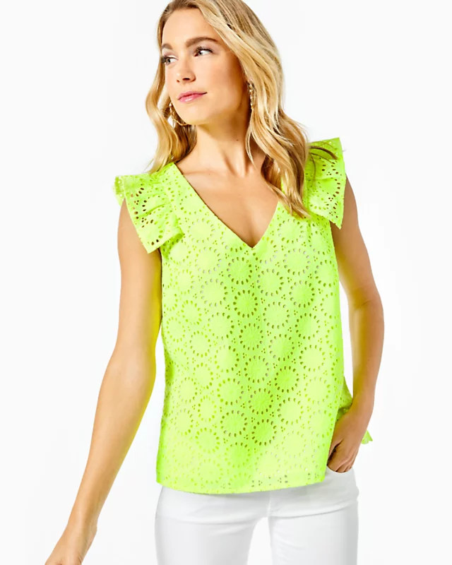 Lina Eyelet Top | Lilly Pulitzer
