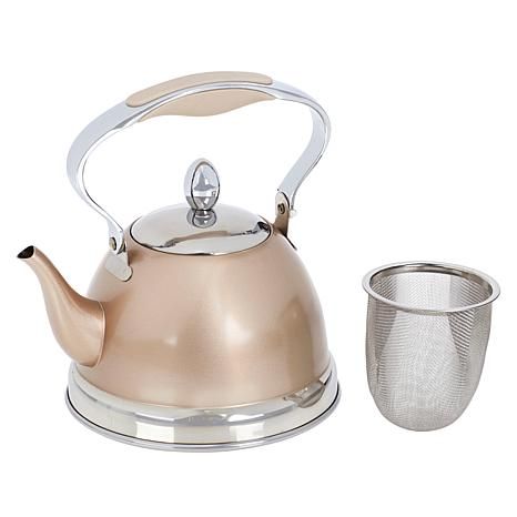 Wolfgang Puck Stainless Steel Petite Kettle and Tea Pot with Infuser - 9543200 | HSN | HSN