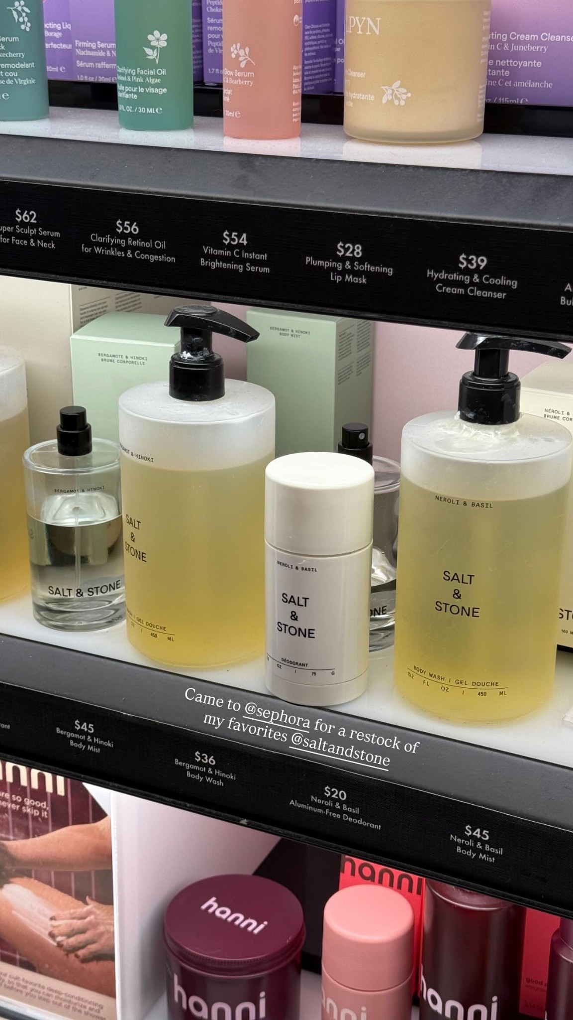Came to @sephora for a restock of my favorites @saltandstone