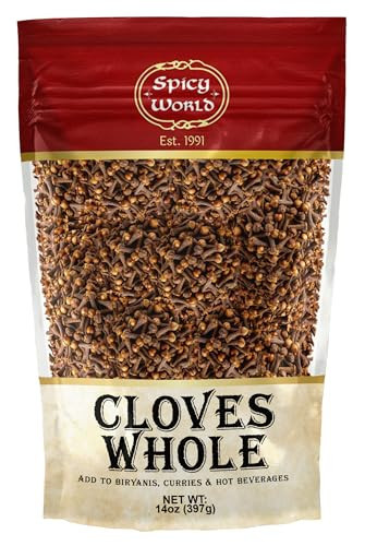 Cloves Whole Bulk 14 Oz Bag - Pure, Non-GMO, Premium Hand Picked Quality - Great for Foods, Clove Tea, Clove Pomander Balls & Potpourri - Aromatic & Richly Flavored Cloves Whole by Spicy World | Amazon (US)