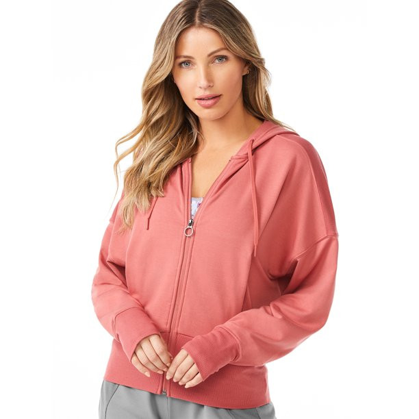 Sofia Active by Sofia Vergara Women's Zip Up Athletic Fleece Hoodie | Walmart (US)