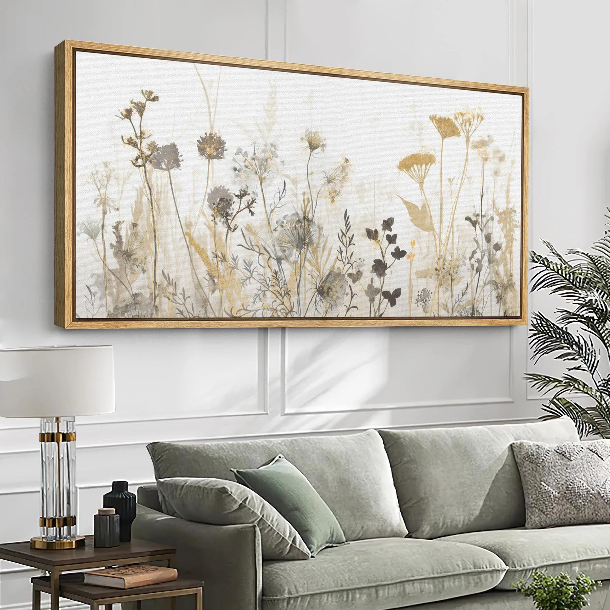 Vibrant Wildflower " Botanical Wildflowers Neutral Tones Modern Art Calm Warm Extra Large Artwork... | Wayfair North America