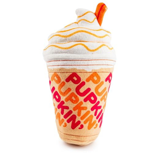 Haute Diggity Dog Pupkin' Donuts Iced Coffee Cup Plush Dog Toy for Small, Medium & Large Dogs, Interactive Funny Parody Squeaky Toys, Soft, Durable, Machine-Washable, & Safe Birthday Gift for Dogs | Amazon (US)