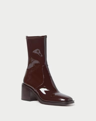 Nolan Espresso Patent Leather Bootie | Loeffler Randall