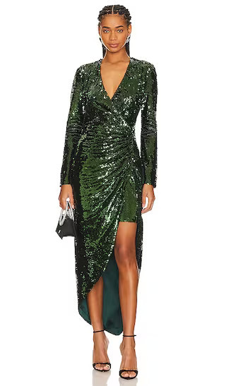 Emersyn Midi Dress | Emerald Green Sequin Dress Green Midi Dress Midi Cocktail Dress Midi Dresses | Revolve Clothing (Global)