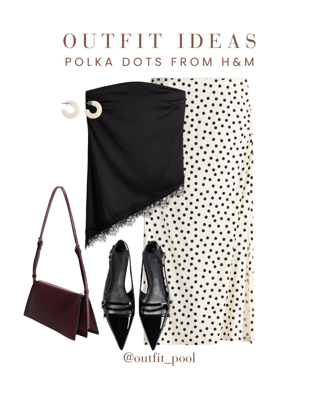 Polka dots but make it chic 🤍✨ Styled 3 H&M polka dot outfits that are perfect for everything from brunch to evenings out 🙌 1️⃣ Polka dot blouse + trousers — polished, put-together, and perfect for smart-casual days 🤍 2️⃣ Polka dot skirt + lacey black top — feminine, dressy, and ideal for dinner plans 🖤 3️⃣ Polka dot top + white jeans — fresh, effortless, and perfect for daytime looks ☀️ Timeless print, endless styling — polka dots will always be that girl 💫 To shop these outfits, check the LTK shop link in bio 🛍️💌 (Polka Dot Clothes, Polka Dot Outfit, Polka Dot Top, Polka Dot Skirt, Polka Dot Dress, Classic Polka Dot Style, Chic Print Outfit, Parisian Style Outfit, Polka Dot Blouse, Polka Dot Midi Skirt, Polka Dot Mini Skirt, Casual Chic Look, Dressy Polka Dot Outfit, Capsule Wardrobe Pieces, Polka Dot Summer Outfit, Polka Dot Spring Outfit, Skirt Outfit Ideas) 

 #LTKgrwm #LTKootd #LTKWorkwear