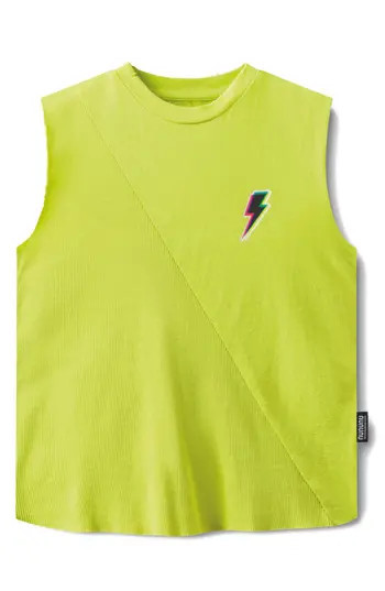 Nununu Kids' Dizzy Bolt Sleeveless Graphic Tank in Hot Lime at Nordstrom Rack, Size 4-5Y | Nordstrom Rack