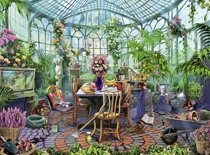 Ravensburger Greenhouse Morning 500 Piece Puzzle for Adults - Every Piece is Unique, Softclick Te... | Amazon (US)