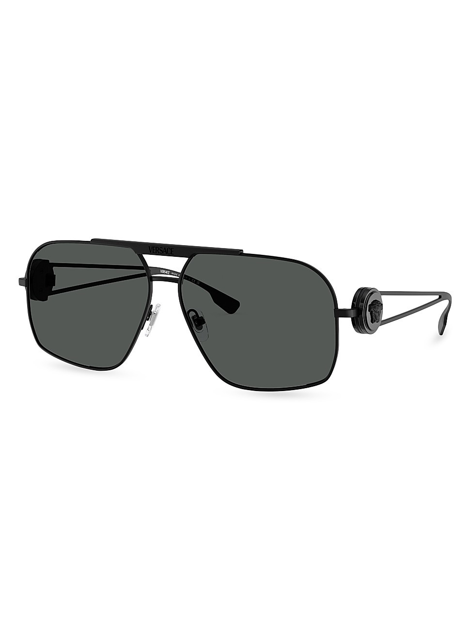 Men's 62MM Pilot Sunglasses - Matte Black Dark Grey | Saks Fifth Avenue