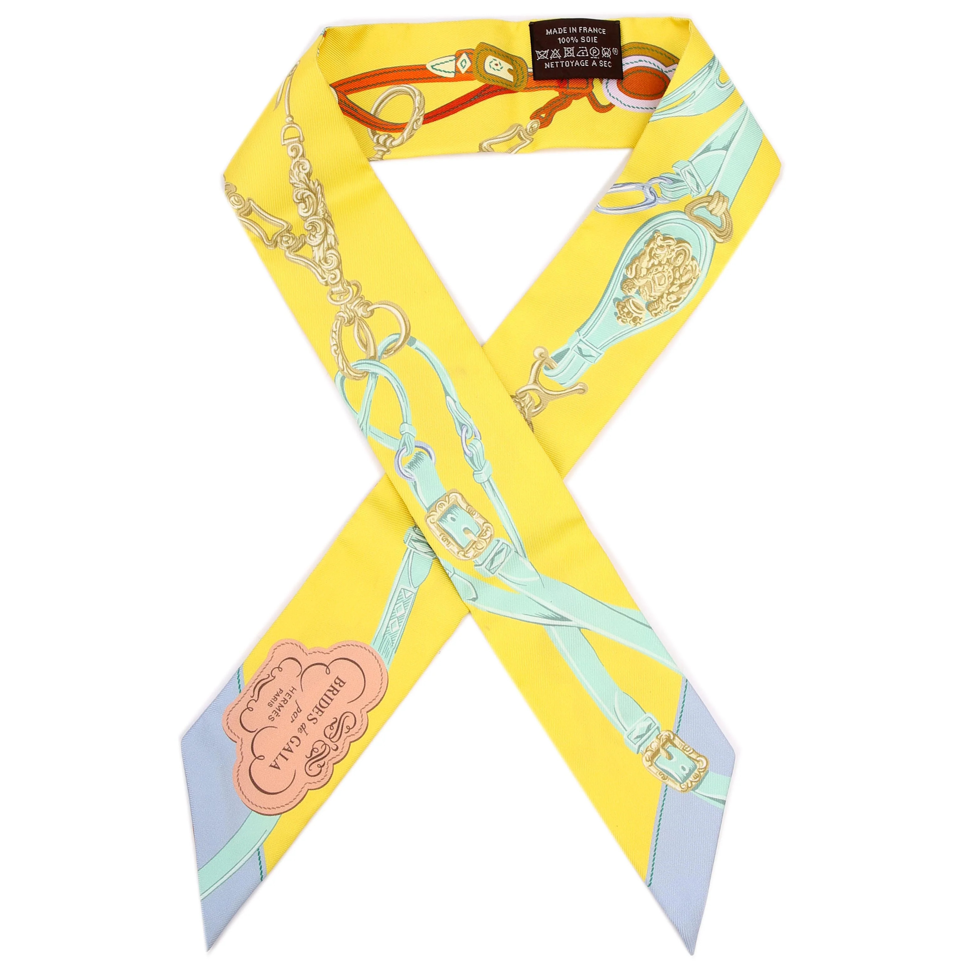 Brides De Gala Twilly Scarf Yellow | Keeks Designer Handbags